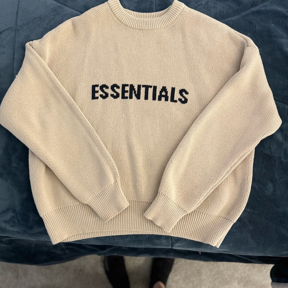 Fear of God Essentials Knit Sweater in Beige